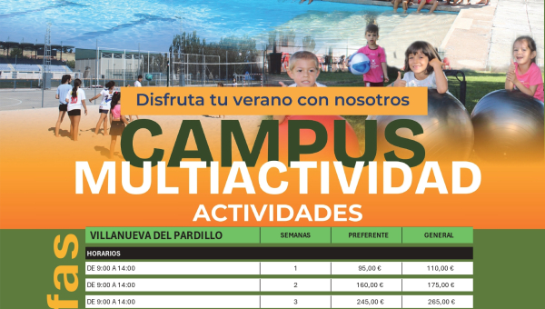 Villanueva del Pardillo presenta sus Campamentos de Verano 2025 con horarios flexibles y tarifas escalonadas